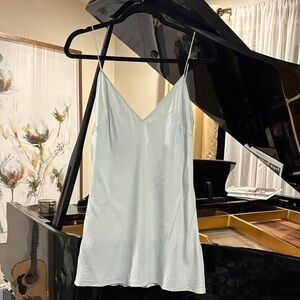 Givenchy baby blue silk camisole top size 42